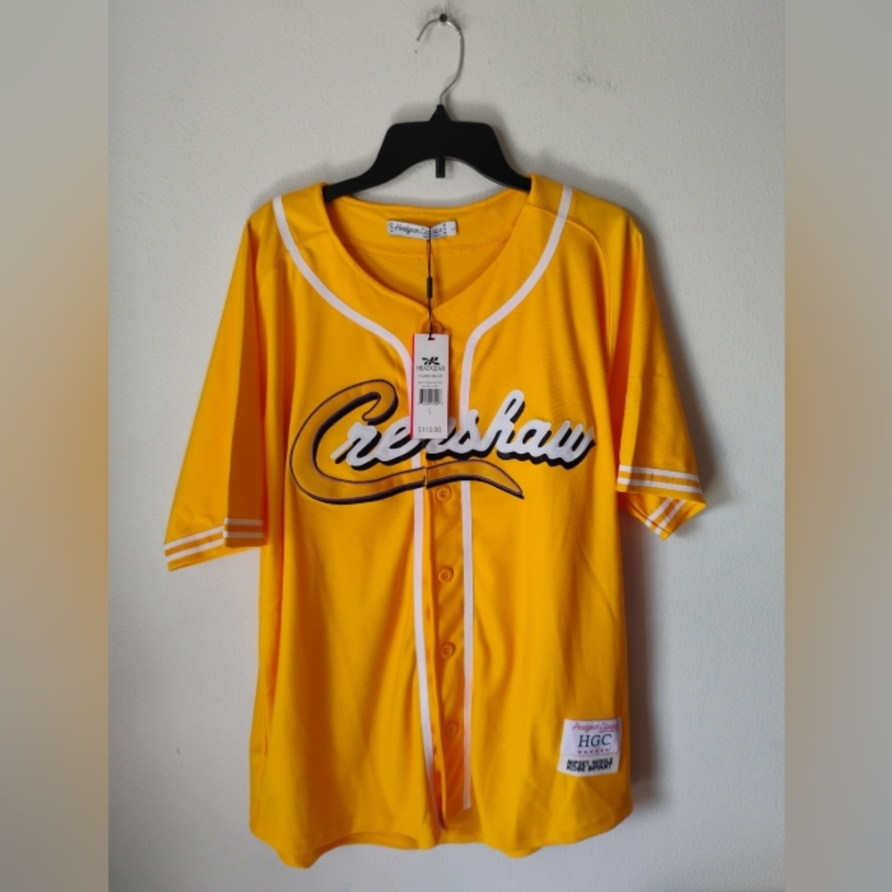 Headwear Nipsey Hussle/Kobe Bryant Yellow Crewnshaw Button-Up Jersey XL